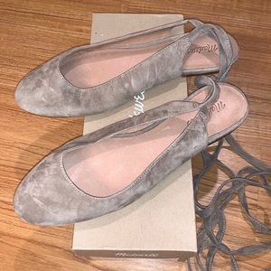 Madewell Otter Ankle Wrap Flats Size 9.5
